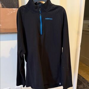 Solaris Black Quarter-Zip Men's Sweatshirt